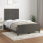 vidaXL Bettgestell mit Kopfteil Dunkelgrau 120x190 cm Samt vidaXL Bettgestell mit Kopfteil Dunkelgrau 120x190 cm Samt