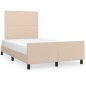 vidaXL Bettgestell mit Kopfteil Cappuccino-Braun 120x190 cm Kunstleder vidaXL Bettgestell mit Kopfteil Cappuccino-Braun 120x190 cm Kunstleder