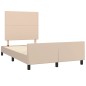 vidaXL Bettgestell mit Kopfteil Cappuccino-Braun 120x190 cm Kunstleder vidaXL Bettgestell mit Kopfteil Cappuccino-Braun 120x190 cm Kunstleder