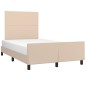 vidaXL Bettgestell mit Kopfteil Cappuccino-Braun 120x190 cm Kunstleder vidaXL Bettgestell mit Kopfteil Cappuccino-Braun 120x190 cm Kunstleder