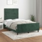 vidaXL Bettgestell mit Kopfteil Dunkelgrün 120x190 cm Samt vidaXL Bettgestell mit Kopfteil Dunkelgrün 120x190 cm Samt