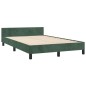 vidaXL Bettgestell mit Kopfteil Dunkelgrün 120x190 cm Samt vidaXL Bettgestell mit Kopfteil Dunkelgrün 120x190 cm Samt