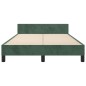 vidaXL Bettgestell mit Kopfteil Dunkelgrün 120x190 cm Samt vidaXL Bettgestell mit Kopfteil Dunkelgrün 120x190 cm Samt
