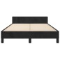 vidaXL Bettgestell mit Kopfteil Schwarz 120x190 cm Samt vidaXL Bettgestell mit Kopfteil Schwarz 120x190 cm Samt