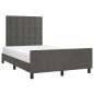 vidaXL Bettgestell mit Kopfteil Dunkelgrau 120x190 cm Samt vidaXL Bettgestell mit Kopfteil Dunkelgrau 120x190 cm Samt