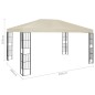 vidaXL Pavillon mit LED-Lichterkette 3x4 m Cremeweiß vidaXL Pavillon mit LED-Lichterkette 3x4 m Cremeweiß