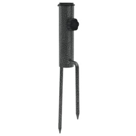 vidaXL Schirmständer mit Erdspießen 2 Stk. 9x35 cm Verzinkter Stahl