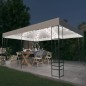 Pavillon mit LED-Lichterkette 4x3x2,7 m Weiß Pavillon mit LED-Lichterkette 4x3x2,7 m Weiß