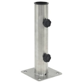 vidaXL Sonnenschirmständer für Ø38/48 mm Mast Silbern Stahl
