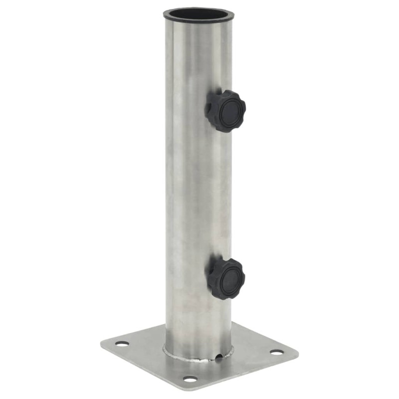 vidaXL Sonnenschirmständer für Ø38/48 mm Mast Silbern Stahl vidaXL Sonnenschirmständer für Ø38/48 mm Mast Silbern Stahl