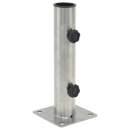 vidaXL Sonnenschirmständer für Ø38/48 mm Mast Silbern Stahl