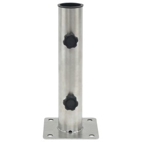 vidaXL Sonnenschirmständer für Ø38/48 mm Mast Silbern Stahl