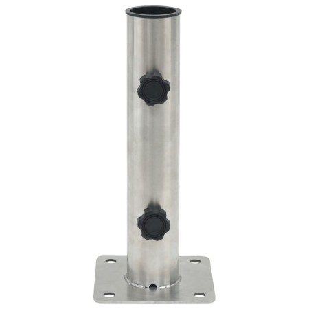 vidaXL Sonnenschirmständer für Ø38/48 mm Mast Silbern Stahl