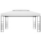 Pavillon mit LED-Lichterkette 4x3x2,7 m Weiß Pavillon mit LED-Lichterkette 4x3x2,7 m Weiß