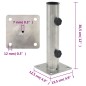 vidaXL Sonnenschirmständer für Ø38/48 mm Mast Silbern Stahl vidaXL Sonnenschirmständer für Ø38/48 mm Mast Silbern Stahl