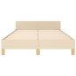 vidaXL Bettgestell mit Kopfteil Creme 120x190 cm Stoff vidaXL Bettgestell mit Kopfteil Creme 120x190 cm Stoff