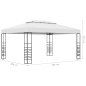 Pavillon mit LED-Lichterkette 4x3x2,7 m Weiß Pavillon mit LED-Lichterkette 4x3x2,7 m Weiß