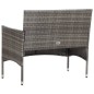 vidaXL Gartenbank 105 cm Poly Rattan Grau vidaXL Gartenbank 105 cm Poly Rattan Grau
