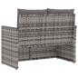 vidaXL Gartenbank mit Kissen Grau 105 cm Poly Rattan vidaXL Gartenbank mit Kissen Grau 105 cm Poly Rattan