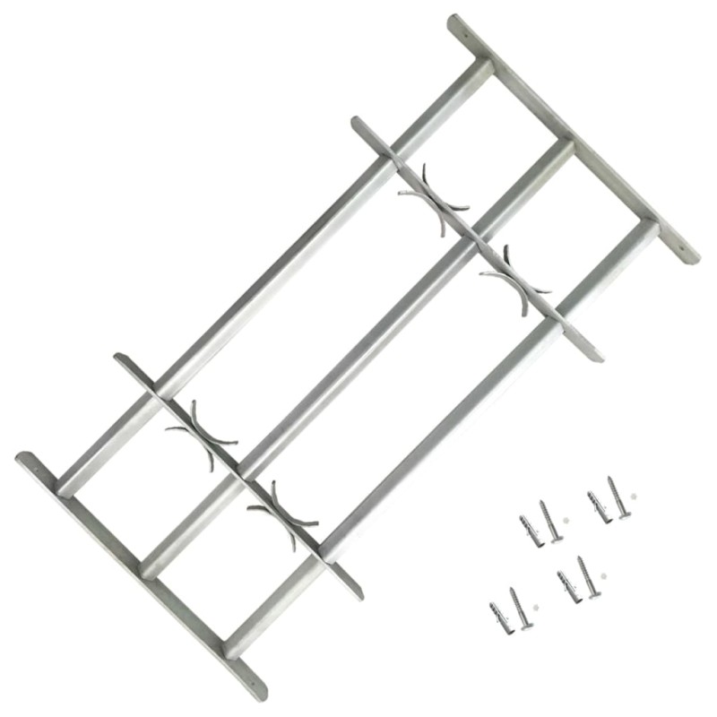vidaXL Fenstergitter Verstellbar mit 3 Querstäben 500-650 mm vidaXL Fenstergitter Verstellbar mit 3 Querstäben 500-650 mm