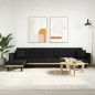 vidaXL Schlafsofa in L-Form Schwarz 275x140x70 cm Stoff vidaXL Schlafsofa in L-Form Schwarz 275x140x70 cm Stoff
