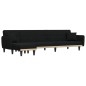 vidaXL Schlafsofa in L-Form Schwarz 275x140x70 cm Stoff vidaXL Schlafsofa in L-Form Schwarz 275x140x70 cm Stoff