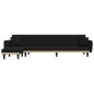 vidaXL Schlafsofa in L-Form Schwarz 275x140x70 cm Stoff vidaXL Schlafsofa in L-Form Schwarz 275x140x70 cm Stoff