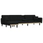vidaXL Schlafsofa in L-Form Schwarz 275x140x70 cm Stoff vidaXL Schlafsofa in L-Form Schwarz 275x140x70 cm Stoff
