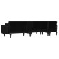 vidaXL Schlafsofa in L-Form Schwarz 275x140x70 cm Stoff vidaXL Schlafsofa in L-Form Schwarz 275x140x70 cm Stoff