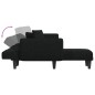 vidaXL Schlafsofa in L-Form Schwarz 275x140x70 cm Stoff vidaXL Schlafsofa in L-Form Schwarz 275x140x70 cm Stoff