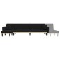 vidaXL Schlafsofa in L-Form Schwarz 275x140x70 cm Stoff vidaXL Schlafsofa in L-Form Schwarz 275x140x70 cm Stoff
