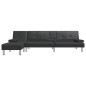 vidaXL Schlafsofa in L-Form Schwarz 255x140x70 cm Kunstleder vidaXL Schlafsofa in L-Form Schwarz 255x140x70 cm Kunstleder