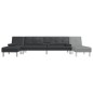 vidaXL Schlafsofa in L-Form Schwarz 255x140x70 cm Kunstleder vidaXL Schlafsofa in L-Form Schwarz 255x140x70 cm Kunstleder