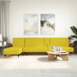 vidaXL Schlafsofa in L-Form Gelb 279x140x70 cm Samt vidaXL Schlafsofa in L-Form Gelb 279x140x70 cm Samt