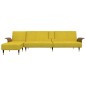vidaXL Schlafsofa in L-Form Gelb 279x140x70 cm Samt vidaXL Schlafsofa in L-Form Gelb 279x140x70 cm Samt