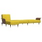 vidaXL Schlafsofa in L-Form Gelb 279x140x70 cm Samt vidaXL Schlafsofa in L-Form Gelb 279x140x70 cm Samt