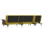 vidaXL Schlafsofa in L-Form Gelb 279x140x70 cm Samt vidaXL Schlafsofa in L-Form Gelb 279x140x70 cm Samt