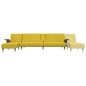 vidaXL Schlafsofa in L-Form Gelb 279x140x70 cm Samt vidaXL Schlafsofa in L-Form Gelb 279x140x70 cm Samt