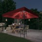 Pavillon mit LED-Lichterkette 3x3 m Weinrot Pavillon mit LED-Lichterkette 3x3 m Weinrot