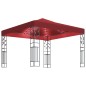 Pavillon mit LED-Lichterkette 3x3 m Weinrot Pavillon mit LED-Lichterkette 3x3 m Weinrot