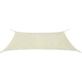 vidaXL Sonnensegel HDPE Rechteckig 4x6 m Creme