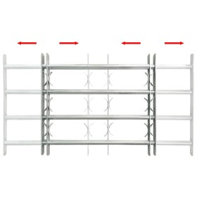 vidaXL Fenstergitter Verstellbar mit 4 Querstäben 500-650 mm