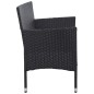 vidaXL 3-Sitzer-Gartensofa mit Kissen Schwarz Poly Rattan vidaXL 3-Sitzer-Gartensofa mit Kissen Schwarz Poly Rattan
