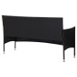 vidaXL 3-Sitzer-Gartensofa mit Kissen Schwarz Poly Rattan vidaXL 3-Sitzer-Gartensofa mit Kissen Schwarz Poly Rattan