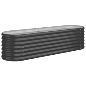 vidaXL Hochbeet Pulverbeschichteter Stahl 152x40x36 cm Anthrazit
