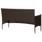 vidaXL Gartensofa 3-Sitzer mit Kissen Braun Poly Rattan vidaXL Gartensofa 3-Sitzer mit Kissen Braun Poly Rattan