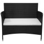 vidaXL Gartenbank 90 cm Poly Rattan Schwarz vidaXL Gartenbank 90 cm Poly Rattan Schwarz