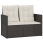 vidaXL Gartenbank mit Kissen Schwarz 105 cm Poly Rattan vidaXL Gartenbank mit Kissen Schwarz 105 cm Poly Rattan