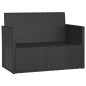 vidaXL Gartenbank mit Kissen Schwarz 105 cm Poly Rattan vidaXL Gartenbank mit Kissen Schwarz 105 cm Poly Rattan