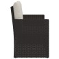 vidaXL Gartenbank mit Kissen Schwarz 105 cm Poly Rattan vidaXL Gartenbank mit Kissen Schwarz 105 cm Poly Rattan
